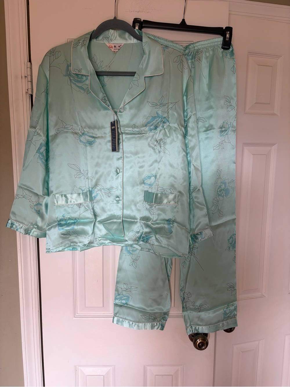 Min Li Women's Silk Pajama Set NWT Size XL